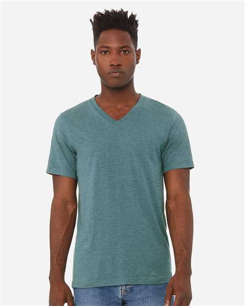 BELLA + CANVAS - Unisex Heather CVC V-Neck Tee - 3005CVC