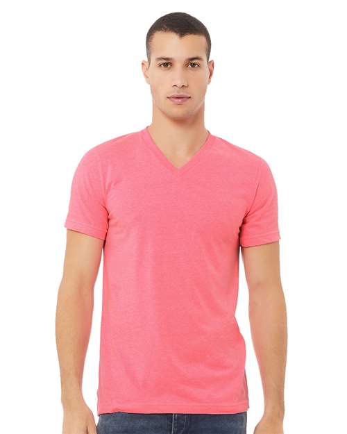 BELLA + CANVAS - Unisex Heather CVC V-Neck Tee - 3005CVC